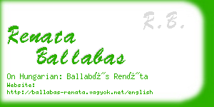 renata ballabas business card